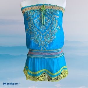 EUC Hale Bob Stitches and Sequins Boho Top